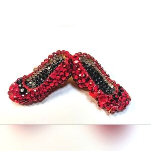 Wendy Gell Oz Dorothy's Ruby Slippers As A Ring. Paved With Swarovski Jewels.